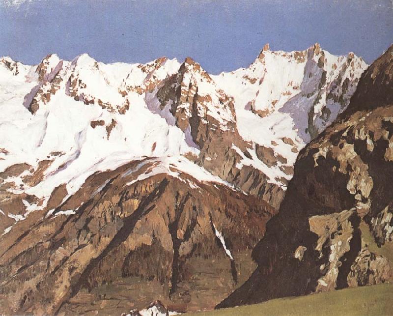 Levitan, Isaak Gebirgskette. Montblanc oil painting picture